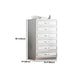 Modern White Accent Chest with Drawers 14.96" Wide Side Cabinet with Door