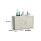 Modern White Accent Chest with Drawers 14.96" Wide Side Cabinet with Door