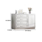 Modern White Accent Chest with Drawers 14.96" Wide Side Cabinet with Door