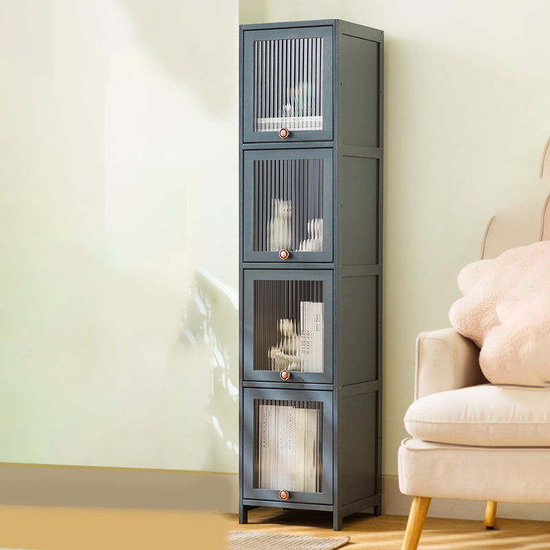 Rectangular Wood Cabinet, Modern Accent Chest  with Acrylic 4/5 - Door