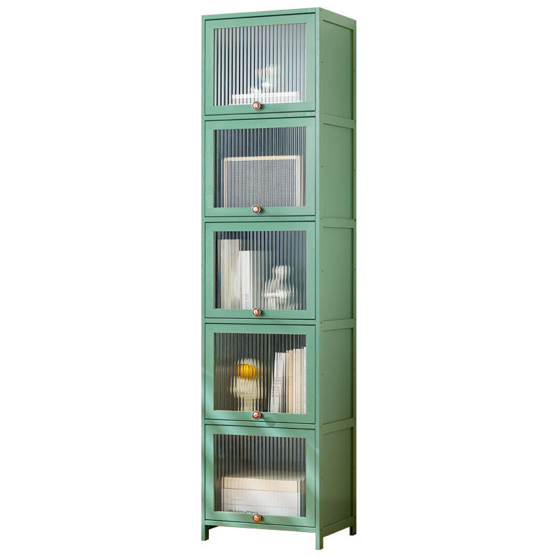 Rectangular Wood Cabinet, Modern Accent Chest  with Acrylic 4/5 - Door