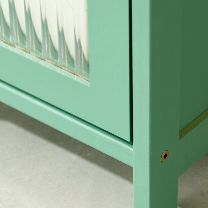 Rectangular Wood Cabinet, Modern Accent Chest  with Acrylic 4/5 - Door