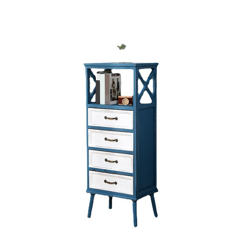 Cofre de acento de madera contemporáneo con cajones y estante de 12.59 "de ancho