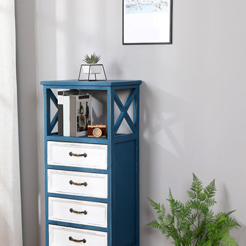 Cofre de acento de madera contemporáneo con cajones y estante de 12.59 "de ancho