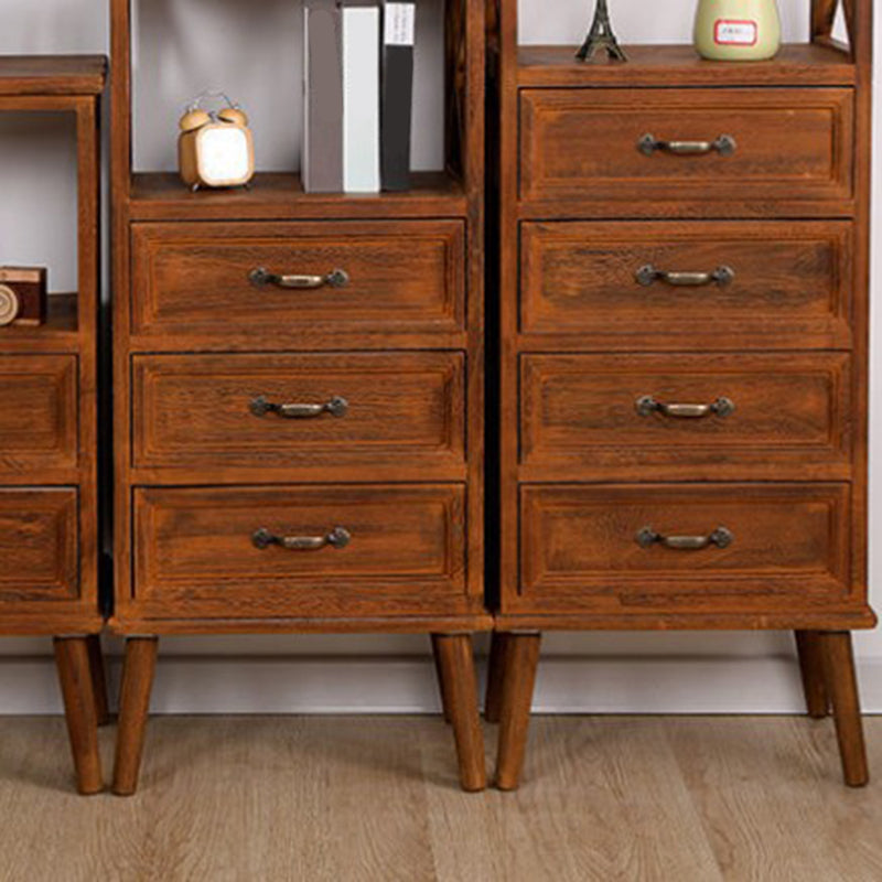 Cofre de acento de madera contemporáneo con cajones y estante de 12.59 "de ancho