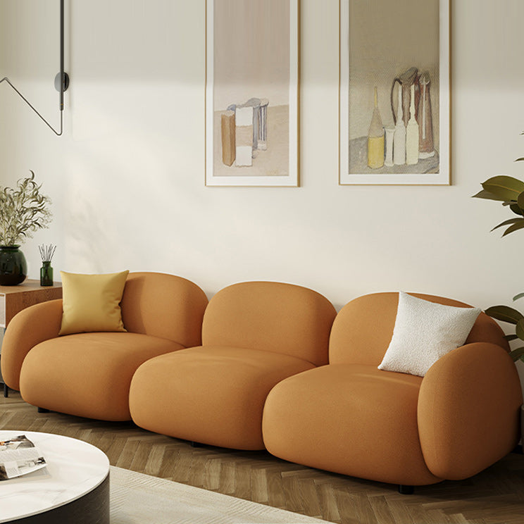 Vierkante arm bank moderne stijl faux leer en wol standaard bank