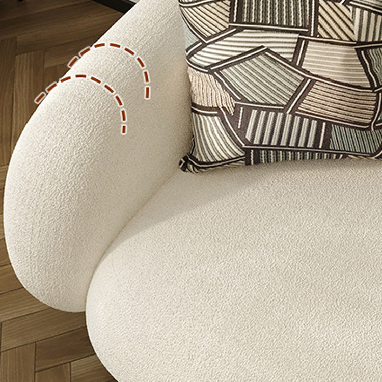 Vierkante arm bank moderne stijl faux leer en wol standaard bank