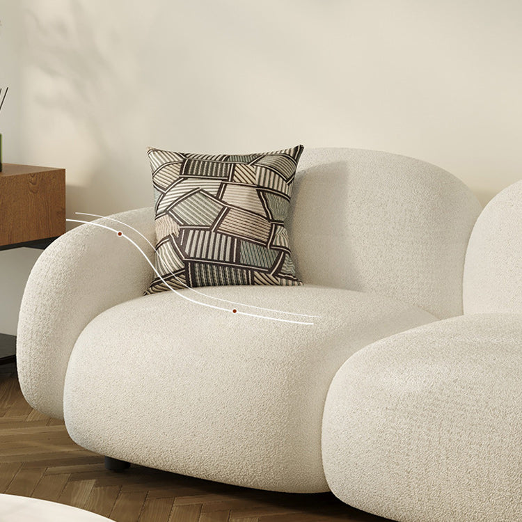 Vierkante arm bank moderne stijl faux leer en wol standaard bank