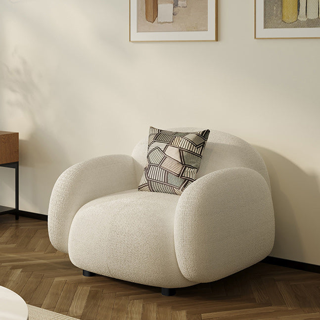 Vierkante arm bank moderne stijl faux leer en wol standaard bank