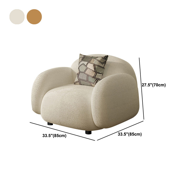 Vierkante arm bank moderne stijl faux leer en wol standaard bank