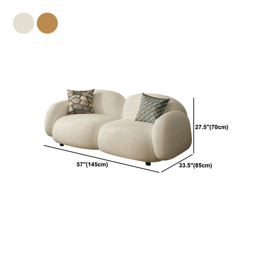 Vierkante arm bank moderne stijl faux leer en wol standaard bank