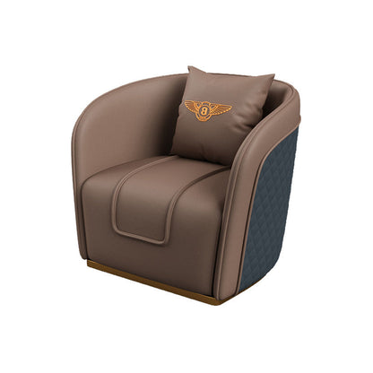 Divano a braccio di smoking in pelle finta 25,59 "divano contemporaneo largo con schiena stretta