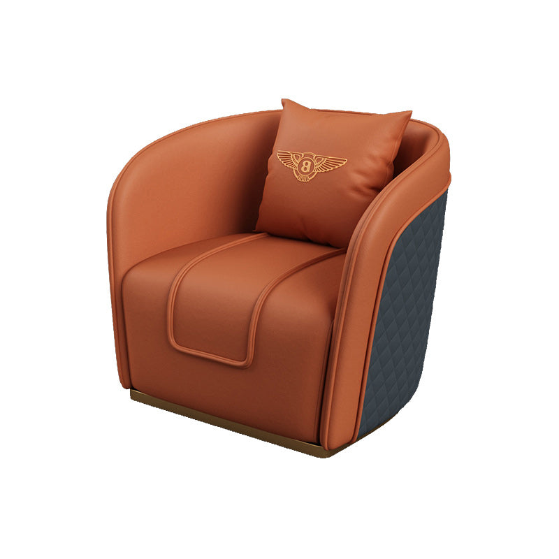 Divano a braccio di smoking in pelle finta 25,59 "divano contemporaneo largo con schiena stretta