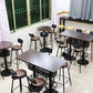 Industrial Wood Top Bistro Table Matte Finish Bar Table for Small Places Clearhalo 'Bar Furniture' 'Bar Tables' 'bar_tables' 'furn' 'furn_bar_tables' 'Furniture' 'Kitchen & Dining Furniture' 5737713