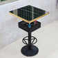 Industrial Wood Top Bistro Table Matte Finish Bar Table for Small Places Black-Gold Square Without Chairs Clearhalo 'Bar Furniture' 'Bar Tables' 'bar_tables' 'furn' 'furn_bar_tables' 'Furniture' 'Kitchen & Dining Furniture' 5737716