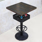 Industrial Wood Top Bistro Table Matte Finish Bar Table for Small Places Purple-Black Square Without Chairs Clearhalo 'Bar Furniture' 'Bar Tables' 'bar_tables' 'furn' 'furn_bar_tables' 'Furniture' 'Kitchen & Dining Furniture' 5737718