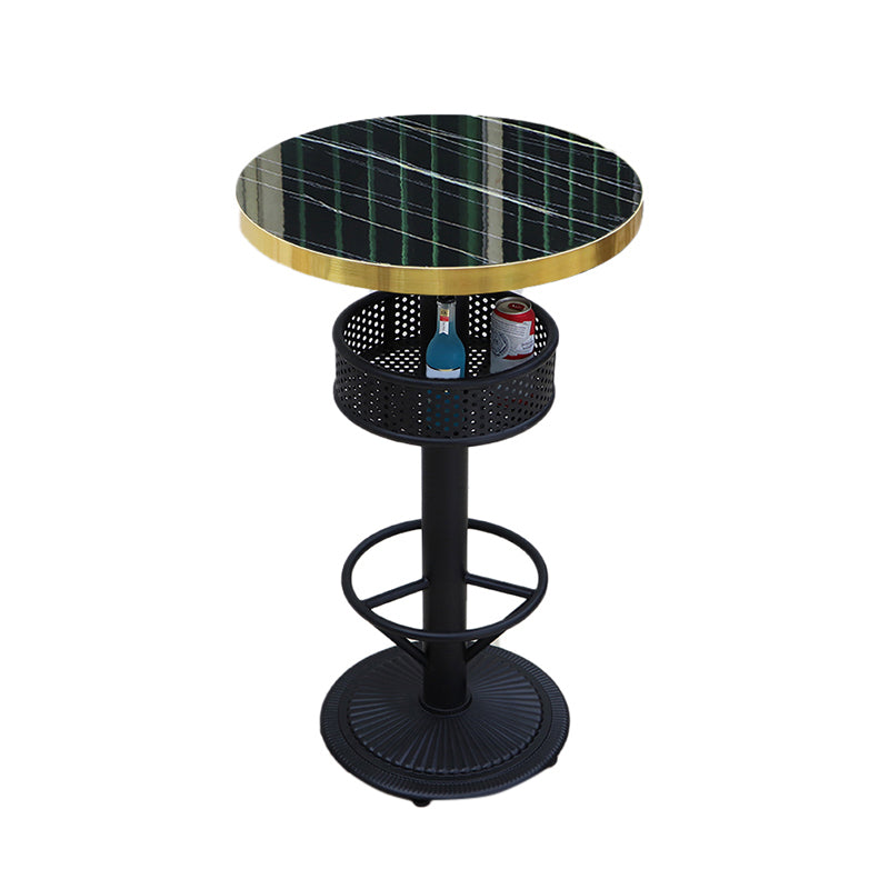 Industrial Wood Top Bistro Table Matte Finish Bar Table for Small Places Clearhalo 'Bar Furniture' 'Bar Tables' 'bar_tables' 'furn' 'furn_bar_tables' 'Furniture' 'Kitchen & Dining Furniture' 5737719