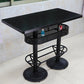 Industrial Wood Top Bistro Table Matte Finish Bar Table for Small Places Black Rectangular Without Chairs Clearhalo 'Bar Furniture' 'Bar Tables' 'bar_tables' 'furn' 'furn_bar_tables' 'Furniture' 'Kitchen & Dining Furniture' 5737722