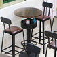 Industrial Wood Top Bistro Table Matte Finish Bar Table for Small Places Clearhalo 'Bar Furniture' 'Bar Tables' 'bar_tables' 'furn' 'furn_bar_tables' 'Furniture' 'Kitchen & Dining Furniture' 5737723
