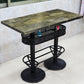 Industrial Wood Top Bistro Table Matte Finish Bar Table for Small Places Pewter Rectangular Without Chairs Clearhalo 'Bar Furniture' 'Bar Tables' 'bar_tables' 'furn' 'furn_bar_tables' 'Furniture' 'Kitchen & Dining Furniture' 5737724