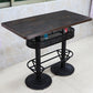 Industrial Wood Top Bistro Table Matte Finish Bar Table for Small Places Purple-Black Rectangular Without Chairs Clearhalo 'Bar Furniture' 'Bar Tables' 'bar_tables' 'furn' 'furn_bar_tables' 'Furniture' 'Kitchen & Dining Furniture' 5737726