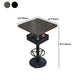 Industrial Wood Top Bistro Table Matte Finish Bar Table for Small Places Clearhalo 'Bar Furniture' 'Bar Tables' 'bar_tables' 'furn' 'furn_bar_tables' 'Furniture' 'Kitchen & Dining Furniture' 5737733