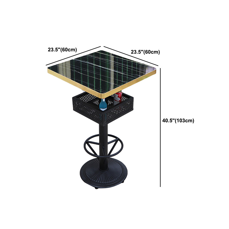 Industrial Wood Top Bistro Table Matte Finish Bar Table for Small Places Clearhalo 'Bar Furniture' 'Bar Tables' 'bar_tables' 'furn' 'furn_bar_tables' 'Furniture' 'Kitchen & Dining Furniture' 5737736