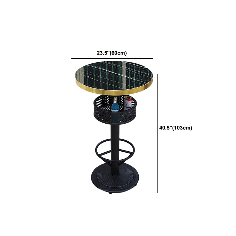 Industrial Wood Top Bistro Table Matte Finish Bar Table for Small Places Clearhalo 'Bar Furniture' 'Bar Tables' 'bar_tables' 'furn' 'furn_bar_tables' 'Furniture' 'Kitchen & Dining Furniture' 5737737