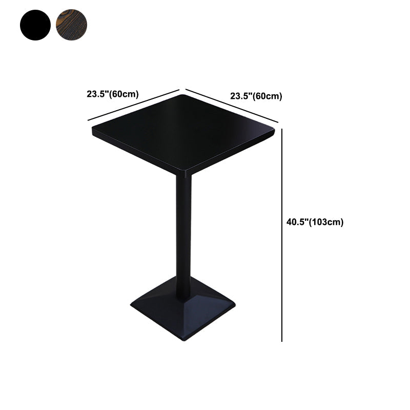 Industrial Wood Top Bistro Table Matte Finish Bar Table for Small Places Clearhalo 'Bar Furniture' 'Bar Tables' 'bar_tables' 'furn' 'furn_bar_tables' 'Furniture' 'Kitchen & Dining Furniture' 5737741