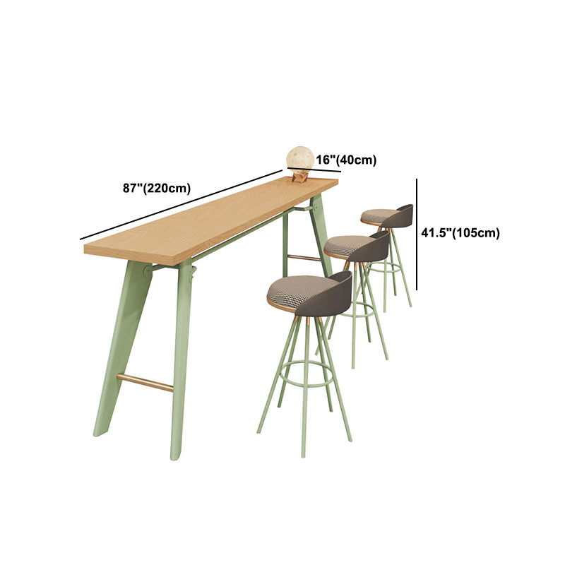 Tavolo da bar rettangolo glam tavolo da vino in legno massiccio con doppio piedistallo