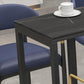 Industrieller rechteckiger Bistrotisch mit mattierter Steinplatte