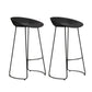 Modern Armless Backrest Counter Stool Iron Bar Stool with Acrylic Seat and Pedal for Cafe Black 2 Piece Set Clearhalo 'Bar Furniture' 'Bar Stools' 'bar_stools' 'furn' 'furn_bar_stools' 'Furniture' 'Kitchen & Dining Furniture' 5738073