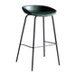 Contemporary Metal Barstool Leather Fabric Counter Stool with 4 Legs