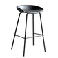 Contemporary Metal Barstool Leather Fabric Counter Stool with 4 Legs