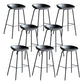 Contemporary Metal Barstool Leather Fabric Counter Stool with 4 Legs