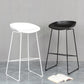 Scandinavian Plastic Bar Stools Footrest Indoor Counter Stool with Metal Legs