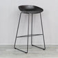 Scandinavian Plastic Bar Stools Footrest Indoor Counter Stool with Metal Legs