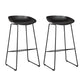Scandinavian Plastic Bar Stools Footrest Indoor Counter Stool with Metal Legs