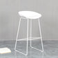 Scandinavian Plastic Bar Stools Footrest Indoor Counter Stool with Metal Legs