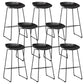 Scandinavian Plastic Bar Stools Footrest Indoor Counter Stool with Metal Legs