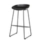 Scandinavian Plastic Bar Stools Footrest Indoor Counter Stool with Metal Legs