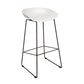 Scandinavian Plastic Bar Stools Footrest Indoor Counter Stool with Metal Legs