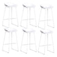 Scandinavian Plastic Bar Stools Footrest Indoor Counter Stool with Metal Legs