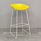 Scandinavian Plastic Bar Stools Footrest Indoor Counter Stool with Metal Legs