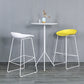 Scandinavian Plastic Bar Stools Footrest Indoor Counter Stool with Metal Legs