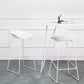 Scandinavian Plastic Bar Stools Footrest Indoor Counter Stool with Metal Legs