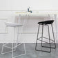 Scandinavian Plastic Bar Stools Footrest Indoor Counter Stool with Metal Legs
