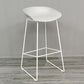 Scandinavian Plastic Bar Stools Footrest Indoor Counter Stool with Metal Legs