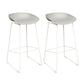 Scandinavian Plastic Bar Stools Footrest Indoor Counter Stool with Metal Legs