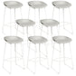 Scandinavian Plastic Bar Stools Footrest Indoor Counter Stool with Metal Legs